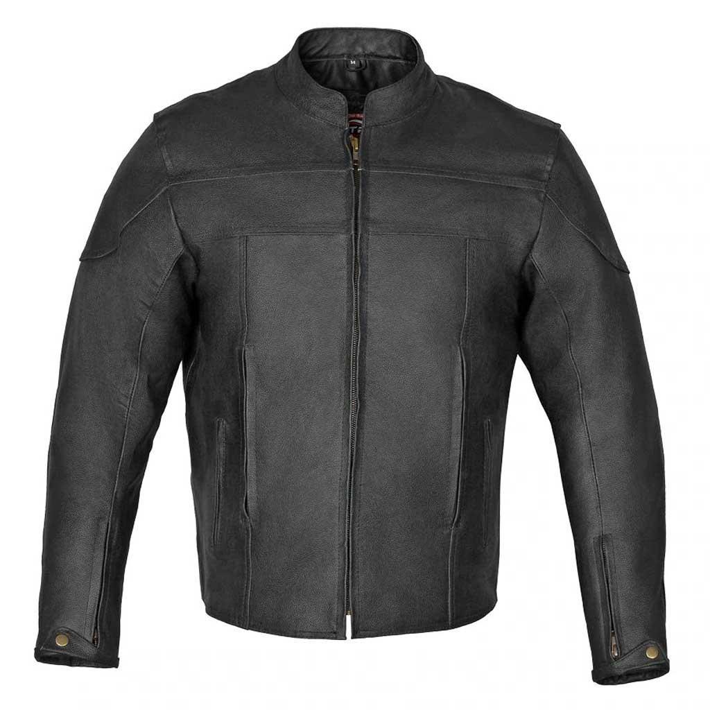 RIDERACT Motorcycle Touring Leather Jacket Classico Riding Jacket with Free CE Armors Motorbike Clothing - XS