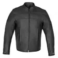 RIDERACT Motorcycle Touring Leather Jacket Classico Riding Jacket with Free CE Armors Motorbike Clothing - L