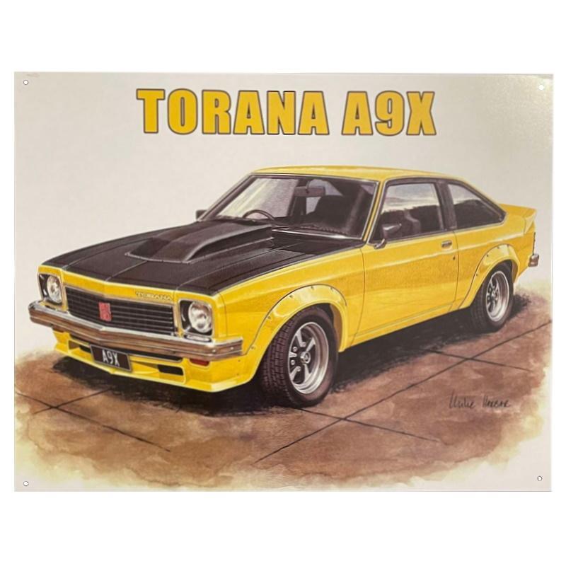 Holden Torana A9X Yellow Sign 40.5 x 31.5cm