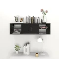 Wall Shelf High Gloss Black 102x30x29 cm Engineered Wood vidaXL