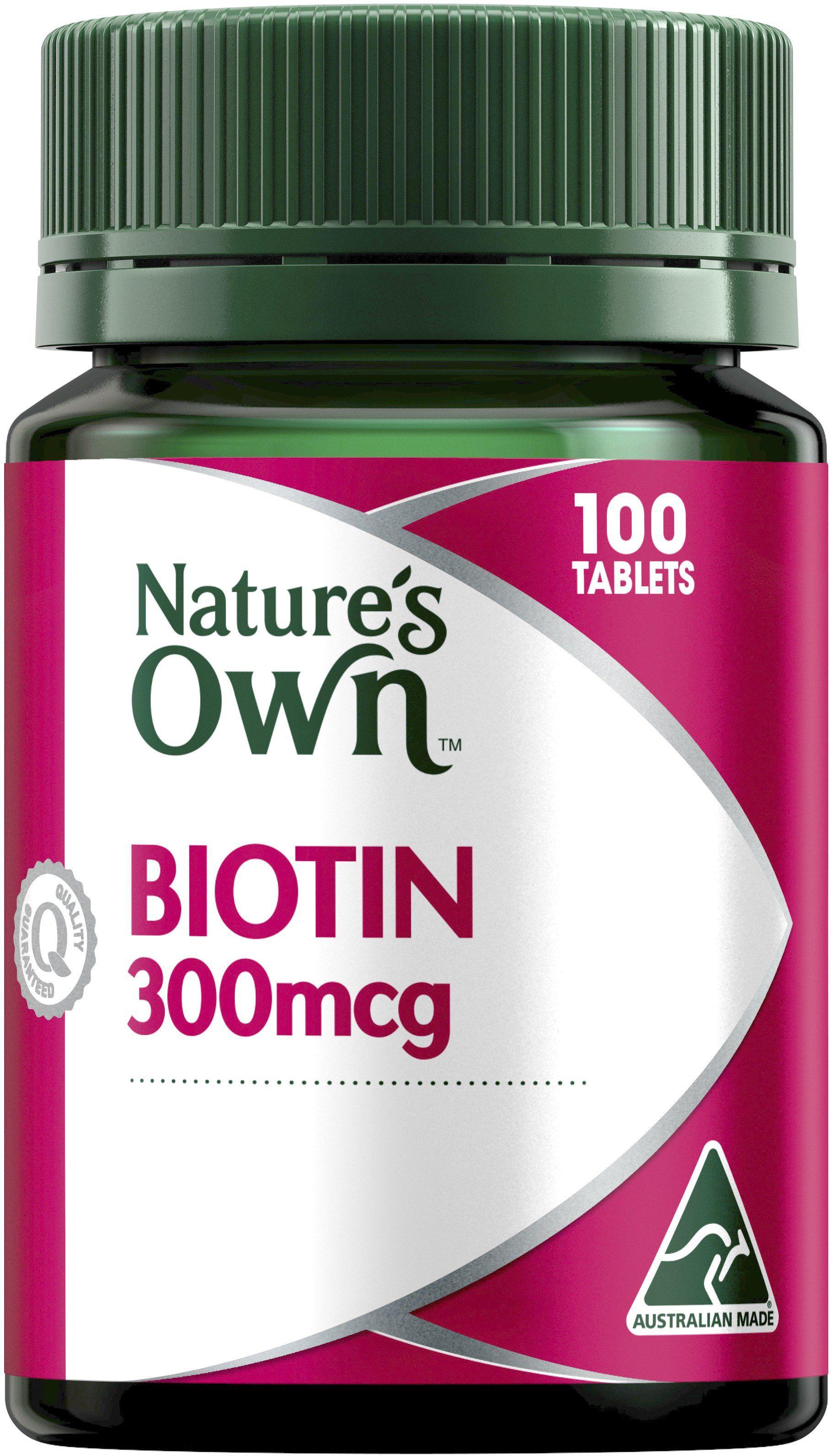 Natures Own Biotin 300mcg 100 Tablets