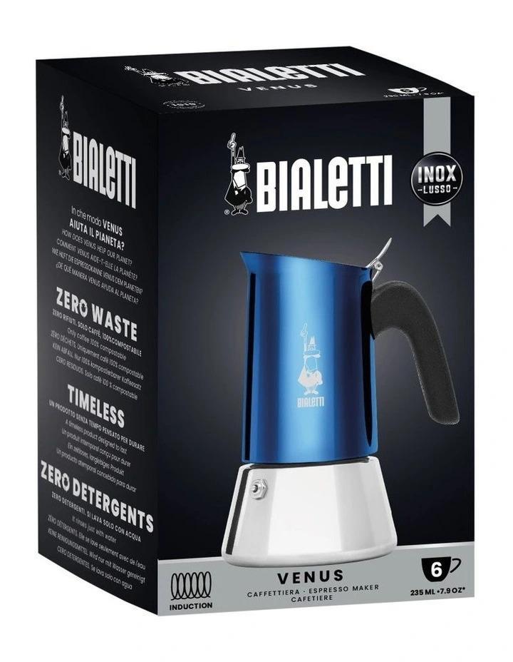 BIALETTI VENUS 6 CUP STAINLESS STEEL ESPRESSO MAKER - BLUE