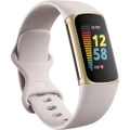 Fitbit Charge 5 Health Fitness Tracker Smartband Lunar White / Soft Gold Stainless Steel