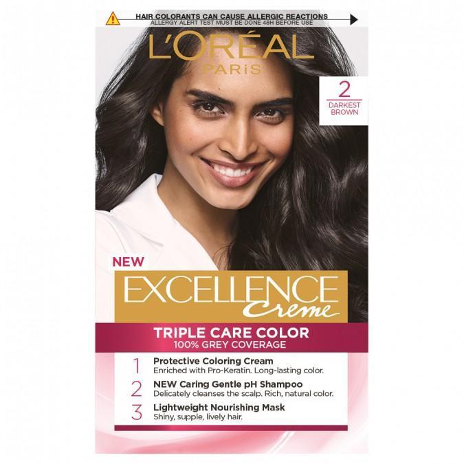 L'Oreal Excellence Creme 2 Black Brown Hair Colour