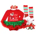 GoodGoods Toddler Baby Girl Printing Christmas Long Sleeves Xmas Cute Sets Outfit Gifts (# 6,M)