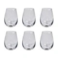 Alex Liddy Grand Cru 6 Piece Stemless Wine Glass Set Size 470ml in White