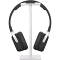 Headphone Stand Headset Holder New Bee Earphone Stand with Aluminum Supporting Bar Flexible Headrest ABS Solid Base for All Headphones Size Silver
