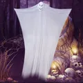 Vicanber Halloween Hanging Ghost Skull Home Window Ghoul In/Outdoor Ornaments Scary Decor (White)