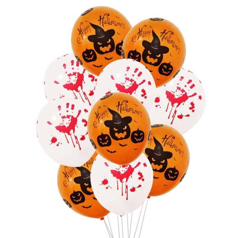 Vicanber Happy Halloween Bat Eyeball Skull Creepy Spooky Balloon Set Party Supply Decors (#2 MultiColoured)