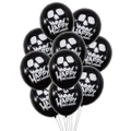 Vicanber Happy Halloween Bat Eyeball Skull Creepy Spooky Balloon Set Party Supply Decors (#3 Skull)