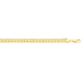 Bevilles 9ct Yellow Gold Concave Curb Chain Necklace 60cm