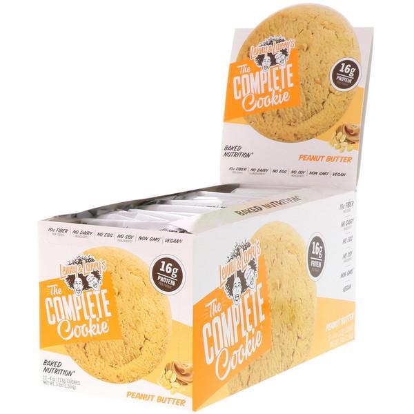 Lenny & Larry's, The COMPLETE Cookie, Peanut Butter, 12 Cookies, 113 g Each