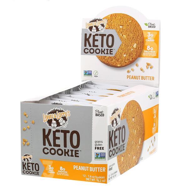 Lenny & Larry's, KETO COOKIE, Peanut Butter, 12 Cookies, 45g Each