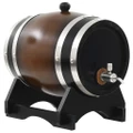 Wine Barrel with Tap Solid Pinewood 6 L vidaXL