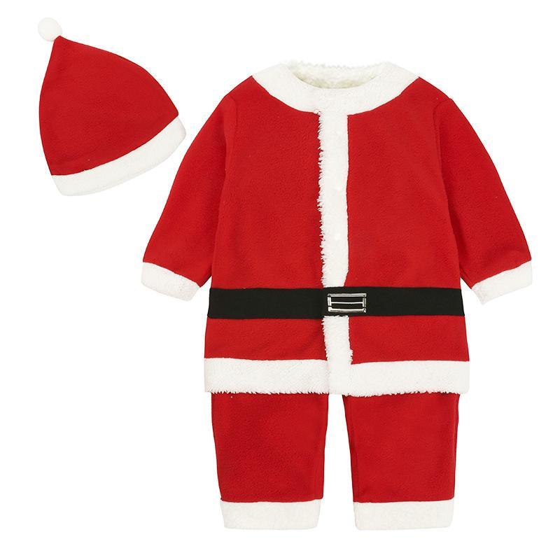 GoodGoods Kids Boy Girl Santa Claus Romper Christmas Cosplay Costume Festival Warm Outfits (Boy,6-12 Months)