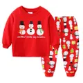 Vicanber Children Kids Boys Girl Christmas Santa Pyjamas Set Xmas Top Sleepwear Nightwear (# 4,2-3 Years)