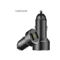 Mini aluminum alloy USB Car Charger, cigarette lighter USB charger, compatible with tablet, headset, other terminal electronic products-BLACK