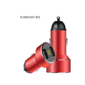 Mini aluminum alloy USB Car Charger, cigarette lighter USB charger, compatible with tablet, headset, other terminal electronic products-RED