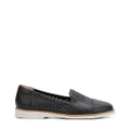 Womens Hush Puppies Demi Black Flats Casual Leather Shoes