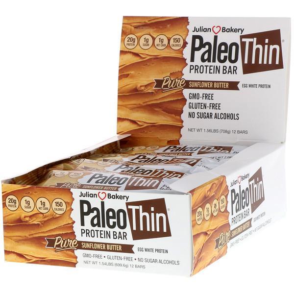 Julian Bakery, PALEO Protein Bar, Pure Sunflower Butter, 12 Bars, 58.3 g Each