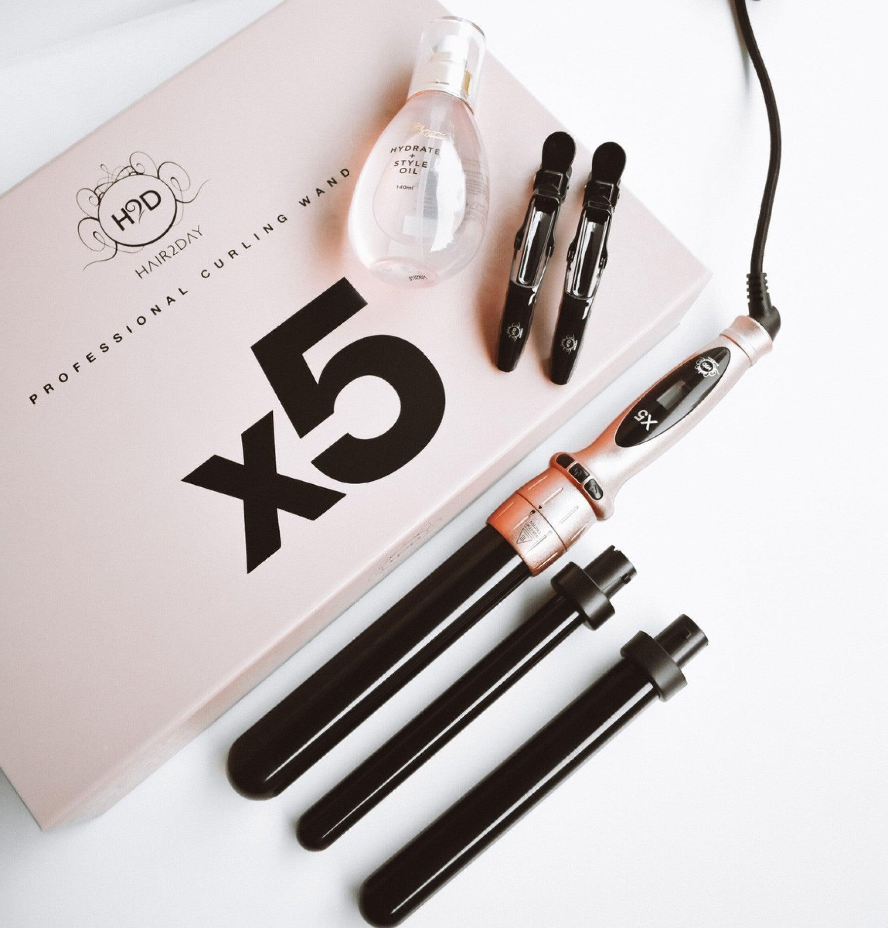 H2D Rose Gold Professional Haircare X5 Curling Wand Shiny and durable curls, only with this reliable and professional device
