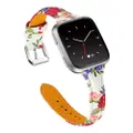 For Fitbit Versa Lite Leather Strap Smart Watch Strap Versa Printed Leather Strap