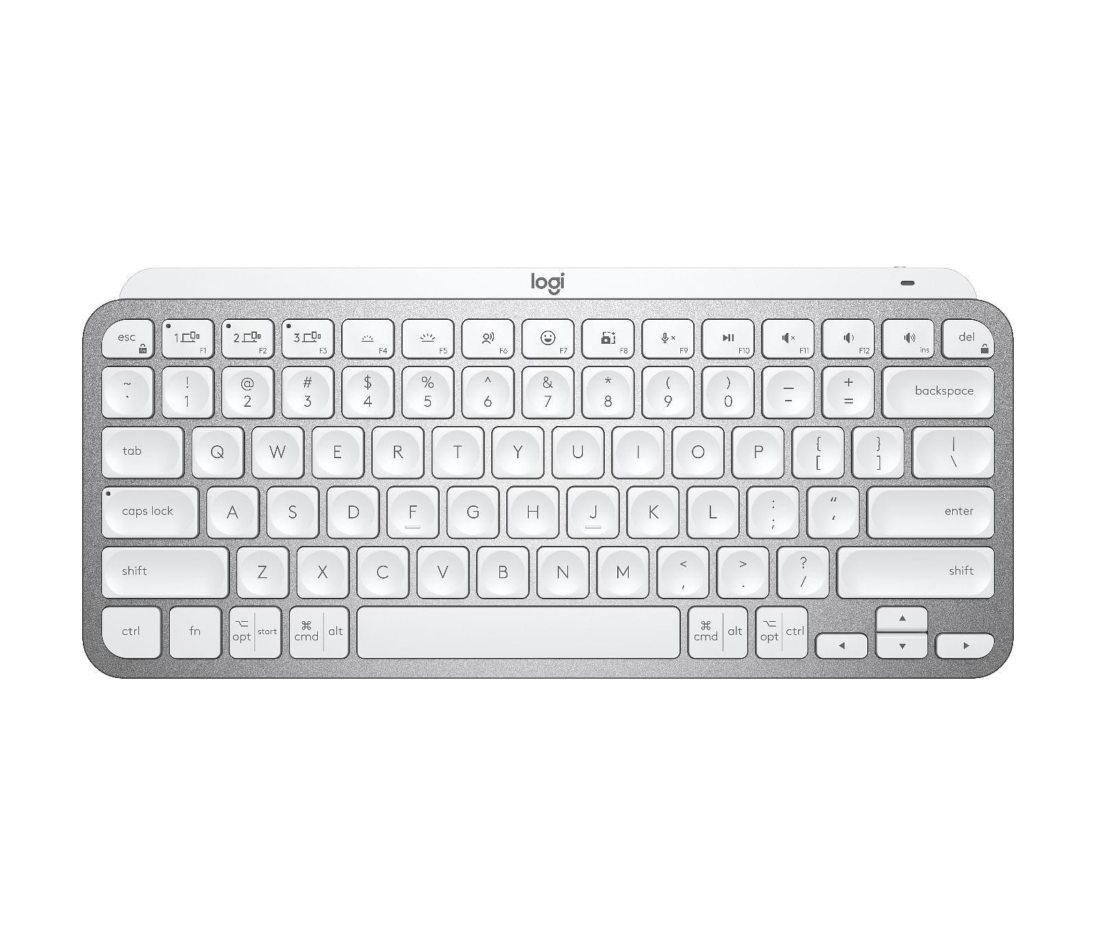 Logitech MX Keys Mini Minimalist Wireless Illuminated Keyboard - Pale Grey [920-010506]