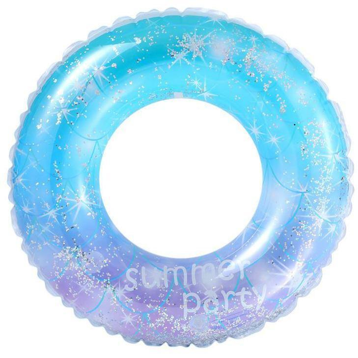 Inflatable Pool Float Swim Ring Blue Sky Star Glitter 90cm