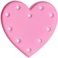LED Marquee Lights Heart Shaped for Night Light Wedding Birthday Party Battery Powered Christmas Lamp Home Bar Decoration -Pink