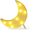 Moon Marquee Light LED Moon Sign Night Light Romantic Light Up Heart Sign Decoration -Yellow