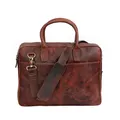 Handmade buffalo leather briefcase laptop bag