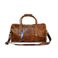 20" Buffalo leather duffle bag travel carry-on luggage overnight gym .