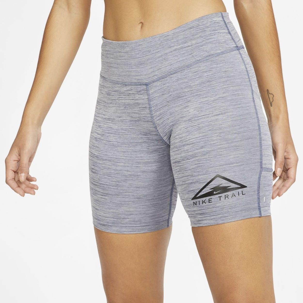 Nike Womens Fast 7' Trail Running Short Tights Gym Yoga Training - Grey - L