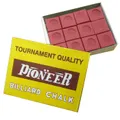 Box of Pioneer Pool Snooker Billiard Table Cue Chalk Red