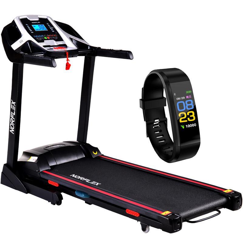 NORFLEX 450mm Belt Auto Incline Treadmill Gym Exercise Machine Fitness Tracker