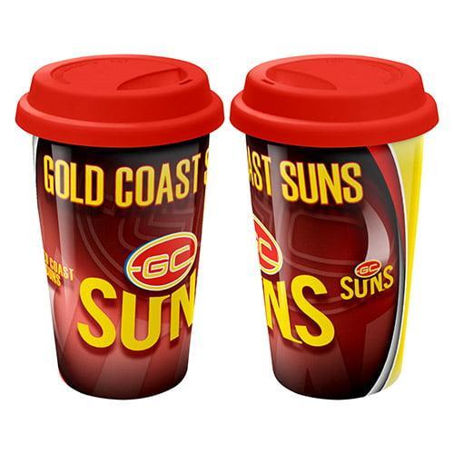 Gold Coast Suns AFL CERAMIC TRAVEL COFFEE MUG
