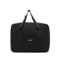 Wear-resistant, waterproof storage, breathable, light-loading folding travel bag, large-capacity boarding luggage (black)