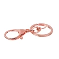 10x Swivel Keyring Lobster Clasps Keychain Key Ring Clasp Lanyard Trigger Clips Claw Chain Snap Hooks Ring Hook Metal Split Hanging Crafts Rose Gold