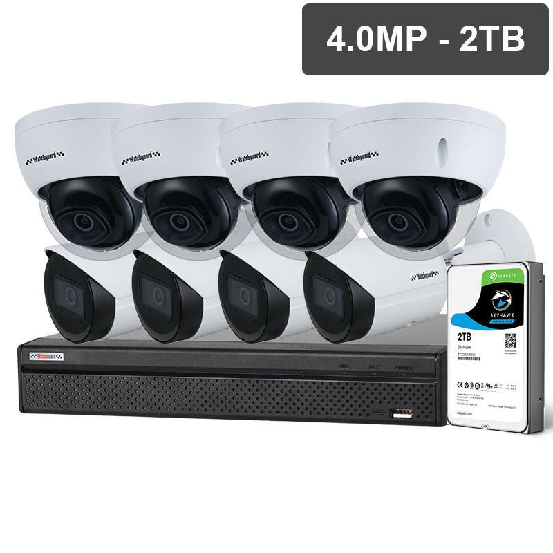 Compact Series 8 Camera 4.0MP IP Surveillance Kit (Fixed, 2TB)