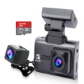 Elinz 4K 2K Dual Dash Cam WiFi GPS Dashboard Camera Recorder WDR Night Vision Car Charger 32GB