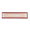 C364 Christmas White Elk Table Runner Red and Black Grid Table Mat Nordic Indoor Table Decoration for Holiday Parties