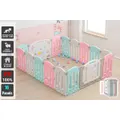 Advwin Foldable Baby Playpen 16 Panel Pink