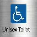 New Best Buy Dt Accessible Toilet Sign Braille - Silver 210Mm X 180Mm
