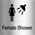 New Best Buy Fs Female Shower Sign Braille - Silver 210Mm X 180Mm