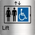 New Best Buy Accessible Lift Sign Braille - Silver 210Mm X 180Mm