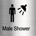 New Best Buy Ms Male Shower Sign Braille - Silver 210Mm X 180Mm