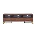 Shaan Walnut and Gold Entertainment Unit