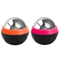 Cryosphere Cold Massage Roller Ball - 2 pack Black with Rose Red & Black with Orange - A Great way to Enhance Blood Circulation and Blood Flow by Controlling with the Pressure of your Hand - Can Be Cold Compress or Hot Compress