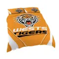 Wests Tigers NRL QUEEN Bed Quilt Doona Duvet Cover & Pillow Cases Set NEW