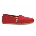 TOMS Womens Alpargata Classic Canvas Sneaker Shoes Espadrilles Slip On - Red - US 5